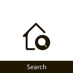 Poster - home icon. search home. sign design