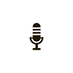 Sticker - microphone icon. sign design