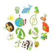 © ylivdesign - Ecology icons set. Isometric illustration of 16 ecology vector icons for web