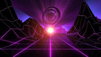 Wall Mural - VJ Retro-Futuristic Horizon