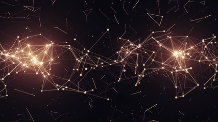 Wall Mural - dark abstract network animation motion background