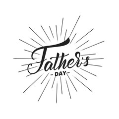 Wall Mural - Fathers Day. Trendy lettering logo for Father's Day