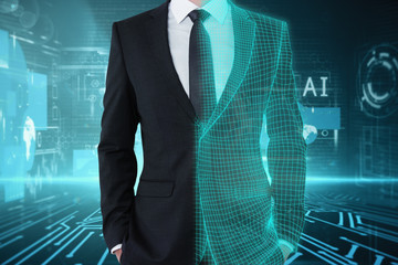 Poster - Technology, artificial intelligence and analytics concept