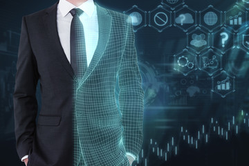 Poster - Technology, artificial intelligence and web concept
