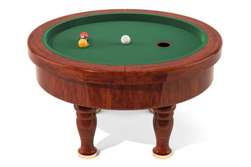 Poster - Elliptical pool table, billiards. 3D rendering