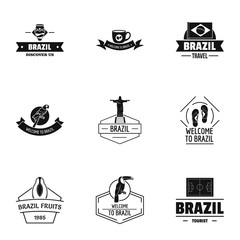 Poster - Brazil logo set. Simple set of 9 brazil vector logo for web isolated on white background
