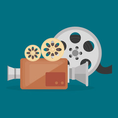 Canvas Print - cinema camera film entertainment icon vector illustration design