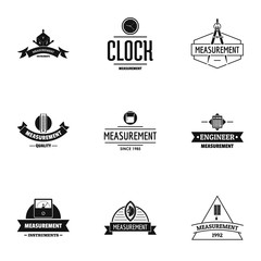 Poster - Engineering logo set. Simple set of 9 engineering vector logo for web isolated on white background