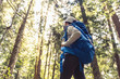 © Novak - Female backpacker in a forest