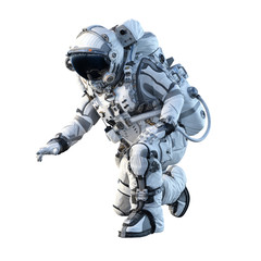 Wall Mural - astronaut on white. mixed media