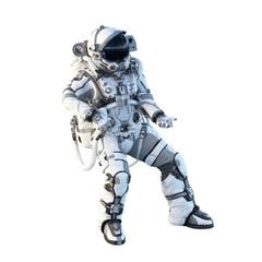 Wall Mural - astronaut on white. mixed media