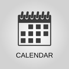 Poster - Calendar icon. Calendar symbol. Flat design. Stock - Vector illustration