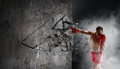 Poster - Strong enough to challenge it. Mixed media
