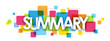 SUMMARY colourful letters icon