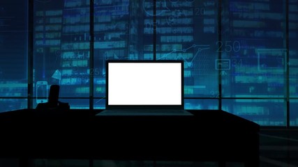 Corporate Laptop Mockup With Alpha Channel