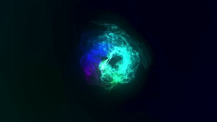Poster - Abstract fiery sphere background with luminous swirling backdrop. Glowing sphere. Shine round frame with light circles light effect