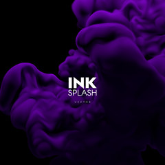 Poster - Colorful ink splash.