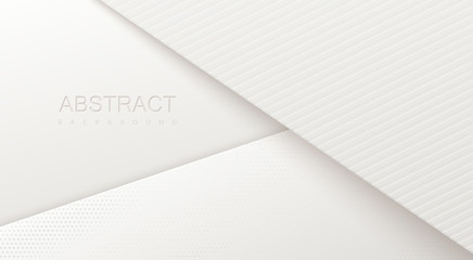 Poster - Abstract 3d background with white paper layers.