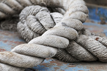 Old Rope For Mooring The Ship