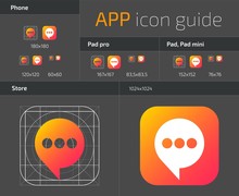 UI IOS Button Icons Design Guidelines For Web And Mobile App Vector Template