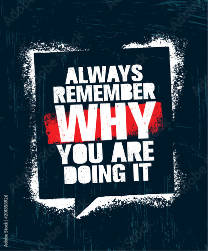 Ταπετσαρία τοιχογραφία Always Remember Why You Are Doing It