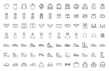 Clothes line icon vector pack
