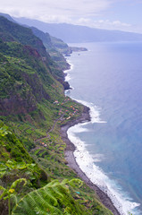 Canvas Print - Coast of Madeira island near Sao Jorge, Portugal