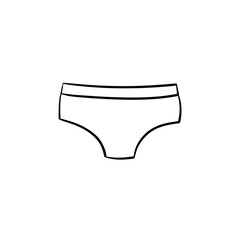 Sticker - Underpants hand drawn outline doodle icon. Male underwear - underpants vector sketch illustration for print, web, mobile and infographics isolated on white background.