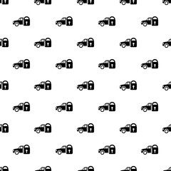 Poster - Insurance car pattern vector seamless repeating for any web design