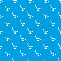 Wall Mural - Dentist chair pattern vector seamless blue repeat for any use