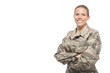 Happy female airman