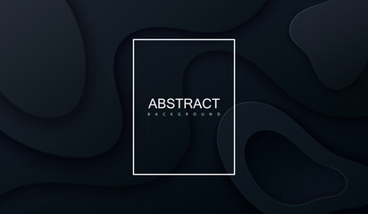 Poster - Realistic paper cut background.