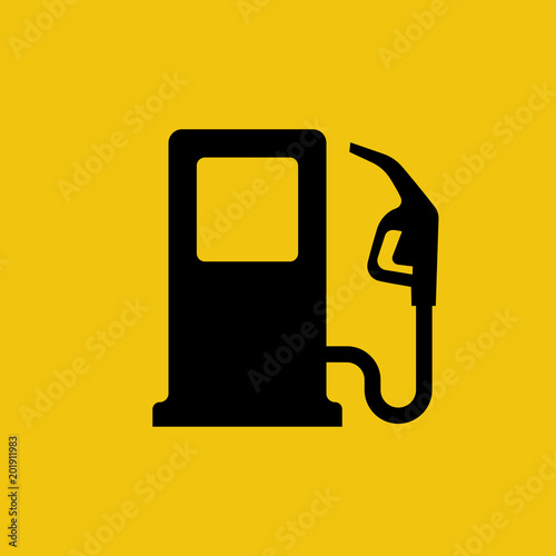 Gas pump icon. Fuel pump. Petrol station sign. Gasoline nozzle. Fuel