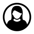 © TukTuk Design - User Icon Vector Female Person Symbol Profile Circle Avatar Sign in Flat Color Glyph Pictogram illustration