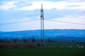 landschaft strommast