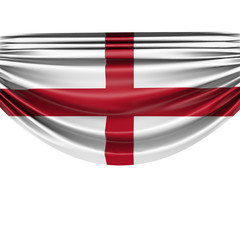 Wall Mural - England national flag hanging fabric banner. 3D Rendering