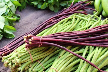 Long bean for cooking in the market