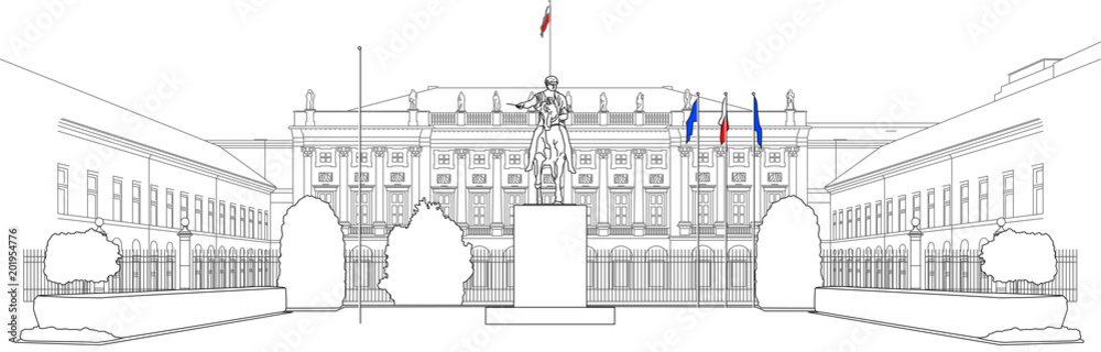 Pałac Prezydencki w Warszawie - obrazy, fototapety, plakaty 