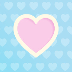 Wall Mural - Valentines day card heart shaped