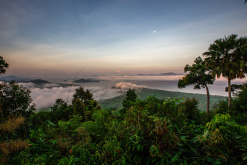 Khao fa chi viewpoint in ranong province thailand