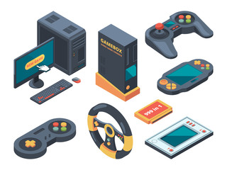 Poster - Console and computer systems and gadgets for gamers