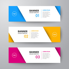 banners web design template abstract vector background
