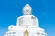 White Marble Big Buddha with blue sky