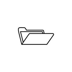Poster - open folder icon. Element of crime and punishment for mobile concept and web apps icon. Thin line icon for website design and development, app development. Premium icon