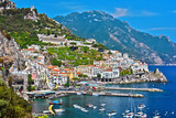 Fototapeta  - Amalfi in the province of Salerno, Campania, Italy