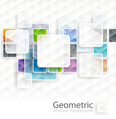 Aufkleber - Abstract square cubes background with copy space.