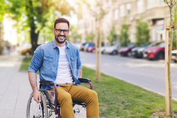 Man in a wheelchair