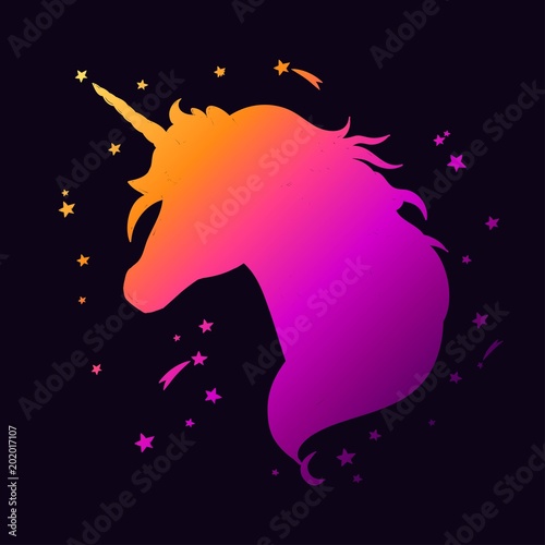 Unicorn Head Silhouette 2 Buy This Stock Vector And Explore
