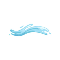 Wall Mural - Blue water wave, abstract water symbol vector Illustration on a white background