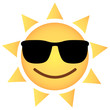 Sonne Emoji cool - Sonnenbrille